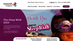 What Rowcrofthospice.org.uk website looked like in 2020 (3 years ago)