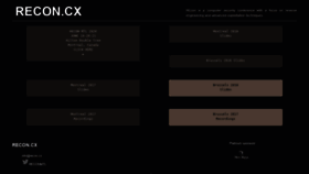 What Recon.cx website looked like in 2020 (3 years ago)