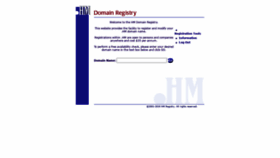 What Registry.hm website looked like in 2020 (5 years ago)