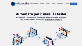 What Robomotion.io website looked like in 2020 (3 years ago)