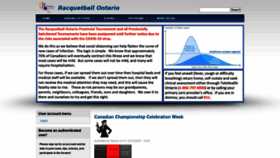What Racquetballontario.ca website looked like in 2020 (3 years ago)