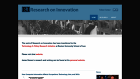 What Researchoninnovation.org website looked like in 2020 (3 years ago)