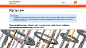 What Renishaw.com website looked like in 2020 (3 years ago)