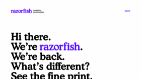 What Razorfish.com website looked like in 2020 (3 years ago)