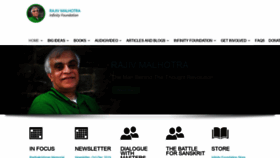 What Rajivmalhotra.com website looked like in 2020 (3 years ago)