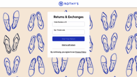 What Returns.rothys.com website looked like in 2020 (3 years ago)