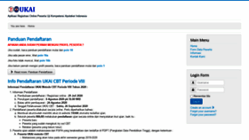 What Registrasi.ukai.or.id website looked like in 2020 (3 years ago)