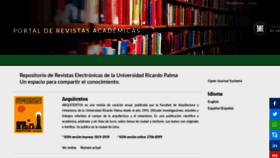 What Revistas.urp.edu.pe website looked like in 2020 (3 years ago)