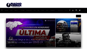 What Radioamerica.hn website looked like in 2020 (5 years ago)