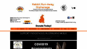 What Rabbitrunaway.org.au website looked like in 2020 (3 years ago)