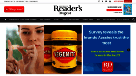 What Readersdigest.com.au website looked like in 2020 (3 years ago)