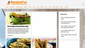 What Recipesfun.com website looked like in 2020 (3 years ago)