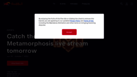 What Redbull.com website looked like in 2020 (4 years ago)