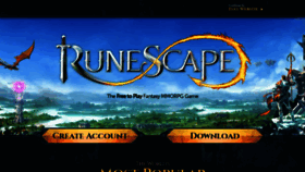 What Runescape.com website looked like in 2020 (3 years ago)