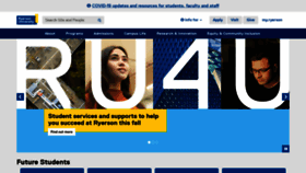 What Ryerson.ca website looked like in 2020 (3 years ago)