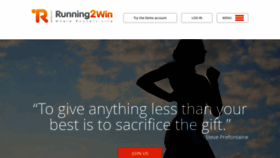 What Runningtowin.com website looked like in 2020 (3 years ago)