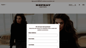 What Repeatcashmere.com website looked like in 2020 (3 years ago)