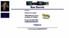 What Rondurrett.com website looked like in 2020 (3 years ago)