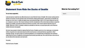 What Ridetheducksofseattle.com website looked like in 2020 (3 years ago)