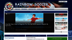 What Rainbowsoccer.com website looked like in 2020 (3 years ago)