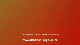 What Rhodesvillage.co.za website looked like in 2020 (3 years ago)