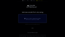 What Remove-vocals.com website looked like in 2020 (3 years ago)