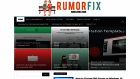What Rumorfix.com website looked like in 2020 (3 years ago)