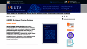 What Revistaobets.ua.es website looked like in 2020 (3 years ago)