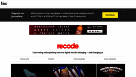 What Recode.net website looked like in 2020 (3 years ago)