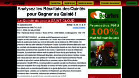 What Resultat-quinte.fr website looked like in 2020 (3 years ago)