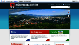 What Roznov.cz website looked like in 2020 (3 years ago)