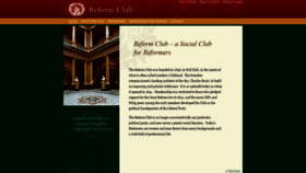 What Reformclub.com website looked like in 2020 (4 years ago)
