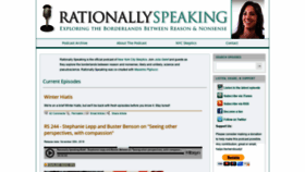What Rationallyspeakingpodcast.org website looked like in 2020 (3 years ago)