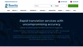 What Rosettatranslation.com website looked like in 2020 (3 years ago)