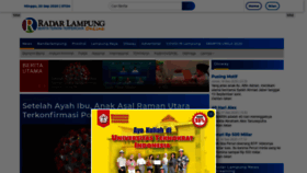 What Radarlampung.co.id website looked like in 2020 (3 years ago)