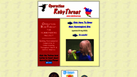 What Rubythroat.org website looked like in 2020 (3 years ago)