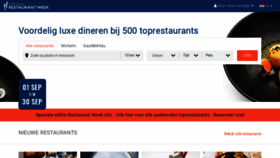 What Restaurantweek.nl website looked like in 2020 (3 years ago)