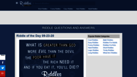 What Riddlesandanswers.com website looked like in 2020 (3 years ago)