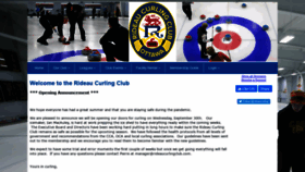 What Rideaucurlingclub.com website looked like in 2020 (3 years ago)