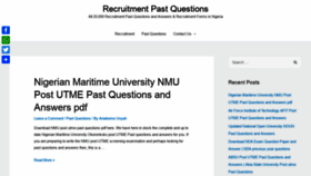 What Recruitmentpastquestions.com.ng website looked like in 2020 (3 years ago)