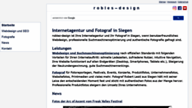 What Robles-design.de website looked like in 2020 (3 years ago)