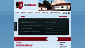 What Roztoky.cz website looked like in 2020 (3 years ago)