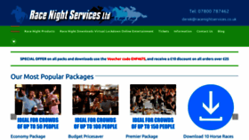 What Racenightservices.co.uk website looked like in 2020 (3 years ago)