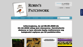 What Robinspatchwork.eu website looked like in 2020 (3 years ago)