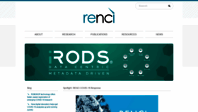 What Renci.org website looked like in 2020 (3 years ago)