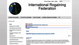 What Rogaining.com website looked like in 2020 (3 years ago)