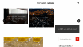 What Recreationculinaire.fr website looked like in 2020 (3 years ago)