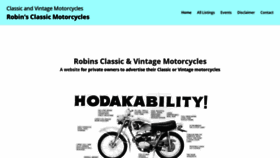 What Robinsclassicmotorcycles.com website looked like in 2020 (3 years ago)