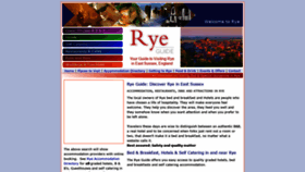 What Ryeguide.co.uk website looked like in 2020 (3 years ago)