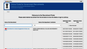 What Recruitment.py.gov.in website looked like in 2020 (3 years ago)